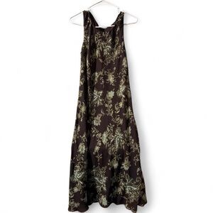 Y2K Studio I Brown/ Green Floral Whimsy Goth Dress